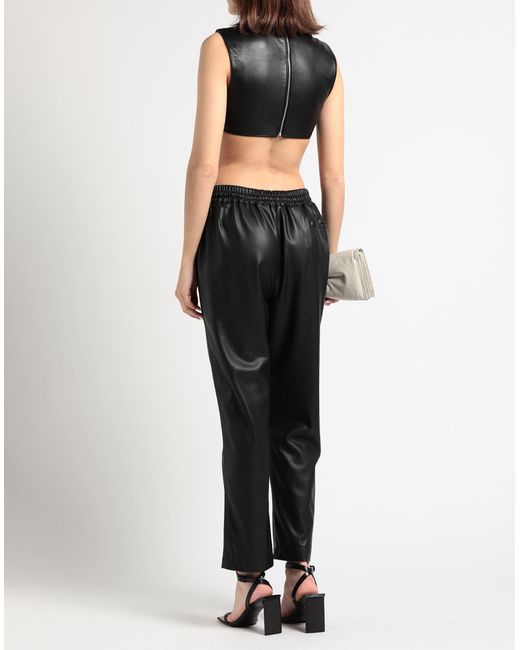 Philosophy Di Lorenzo Serafini Black Pants Polyester, Polyurethane Resin
