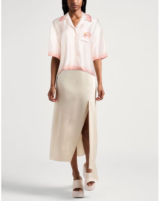 2550~Silk-Blend Wrap Shirt with Lurex Motif main image 1