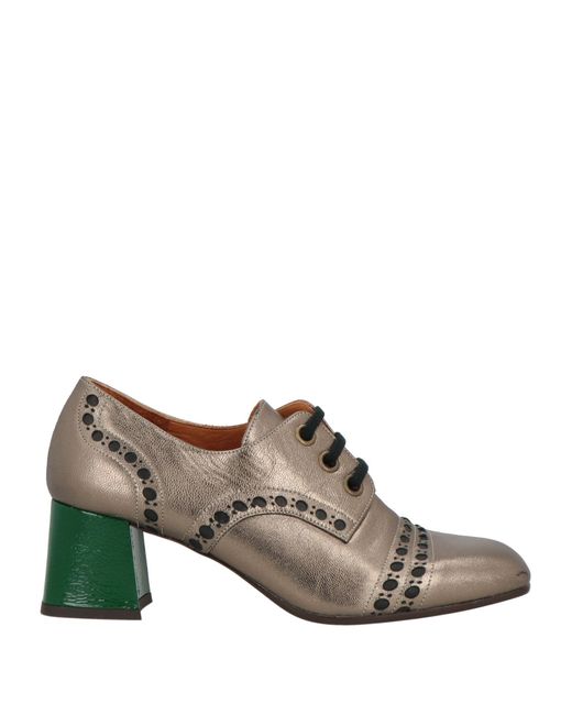 Chie Mihara Gray Lace-Up Shoes Leather