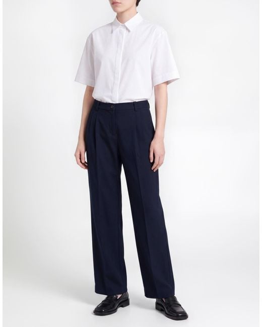 Pinko Blue Pants Polyester, Wool, Elastane
