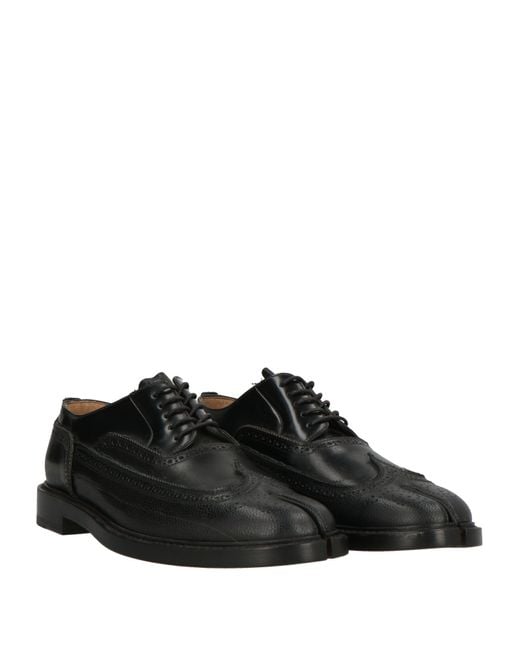 Maison Margiela Black Lace-Up Shoes Leather for men