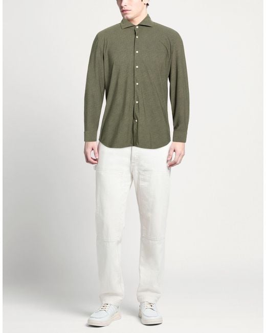 Ghirardelli Green Next Military Shirt Polyamide, Elastane for men