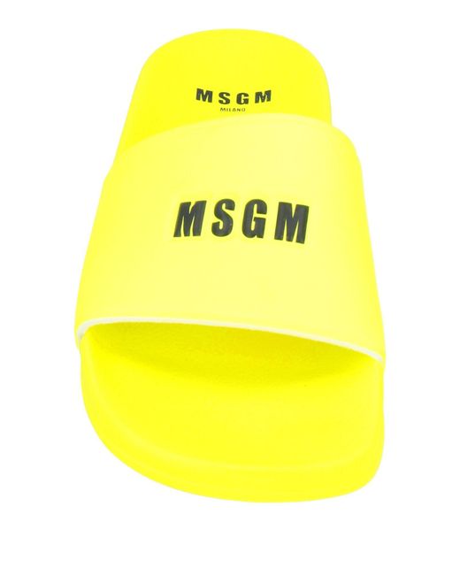 MSGM Yellow Sandals for men
