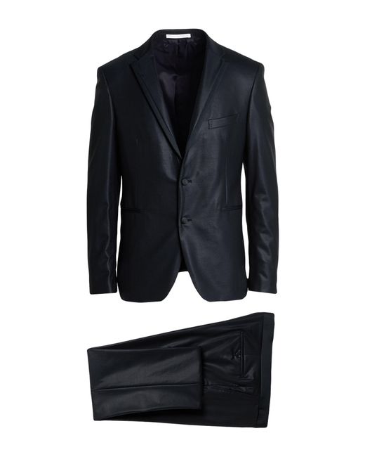 Tagliatore Blue Midnight Suit Virgin Wool, Elastane for men
