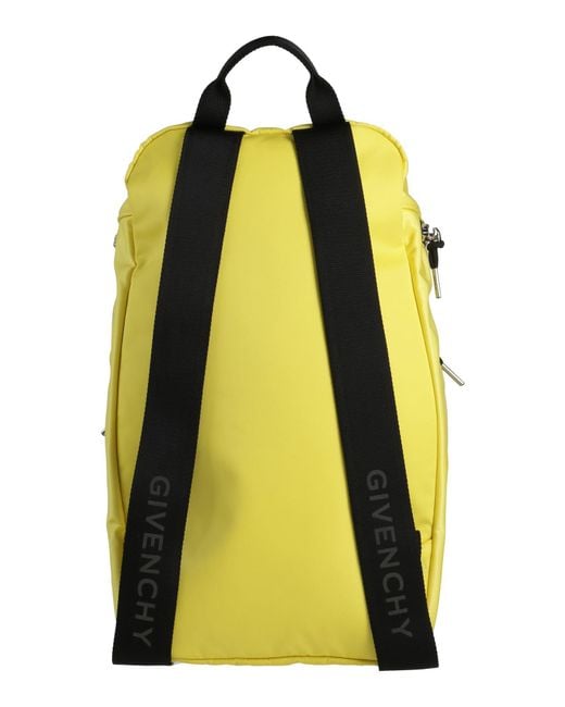 Givenchy Yellow Backpack Polyamide, Acrylic for men