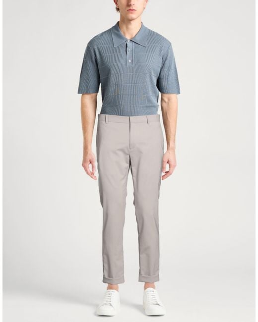 BE ABLE Gray Pants Virgin Wool, Polyester, Elastane for men