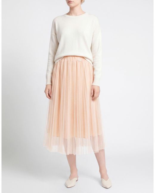 Twinset Natural Midi Skirt
