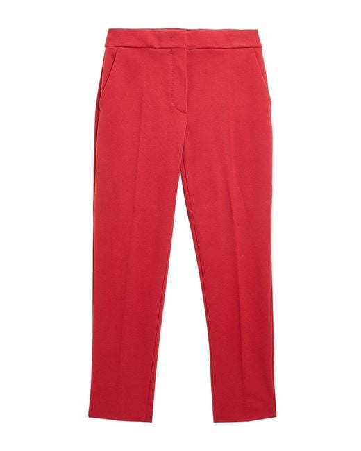 Max Mara Red Pants Viscose, Polyamide, Elastane