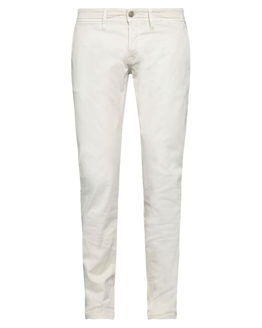Siviglia White Ivory Pants Cotton, Elastane for men