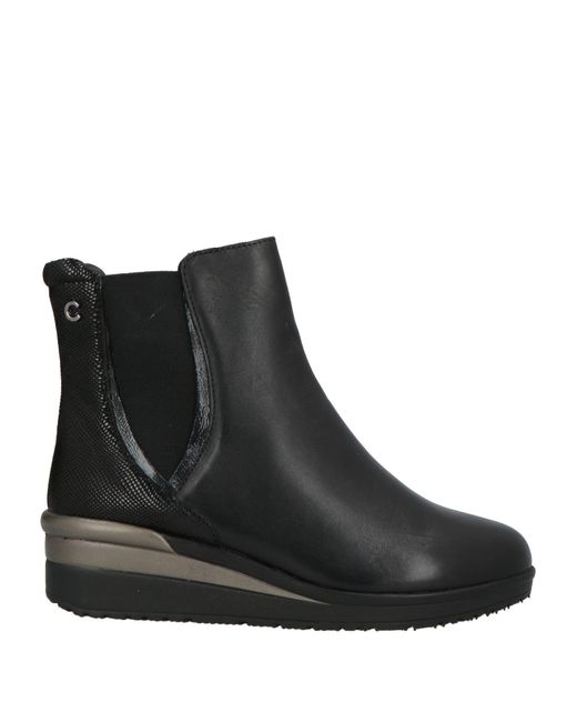Cinzia Soft Black Ankle Boots Leather