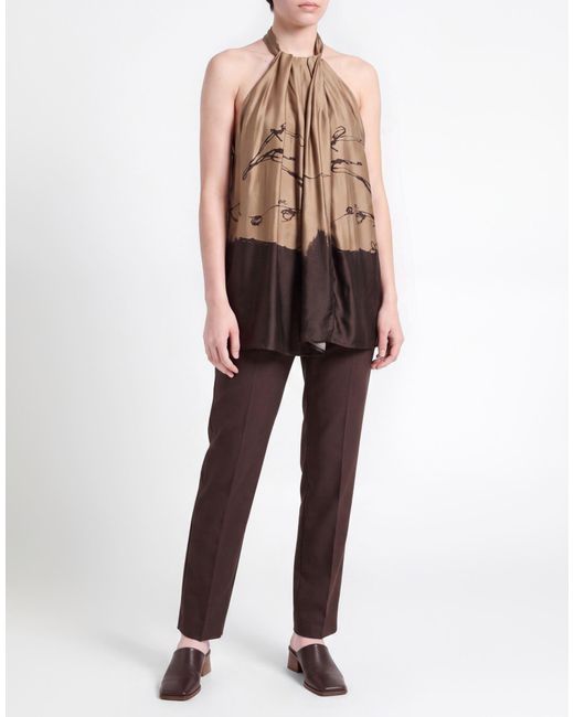 Manila Grace Multicolor Taupe Top Viscose