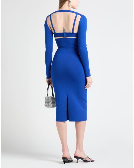Elisabetta Franchi Blue Midi-Kleid