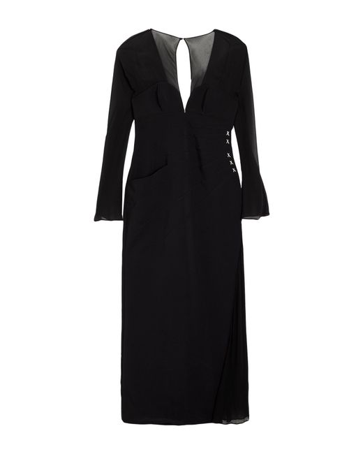 Genny Black Maxi Dress Polyester, Elastane, Silk