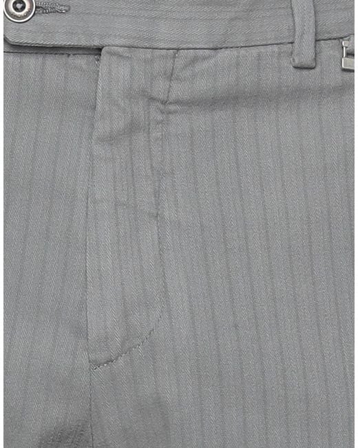 Paoloni Gray Pants Cotton, Elastane for men