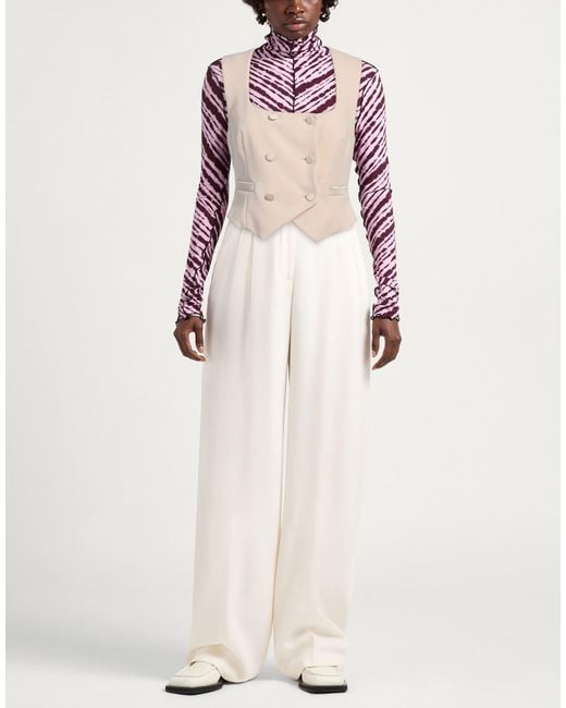 Imperial Natural Ivory Tailored Vest Polyester, Elastane