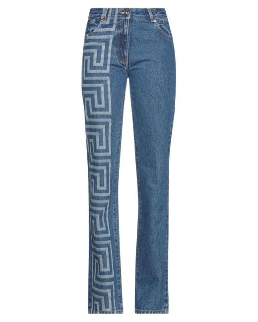 Femme Vêtements Jeans Pantalons capri et pantacourts Pantalon en jean Jean Versace en coloris Bleu 