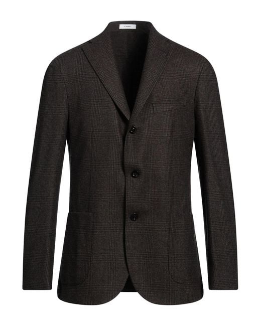 Boglioli Black Blazer Virgin Wool for men