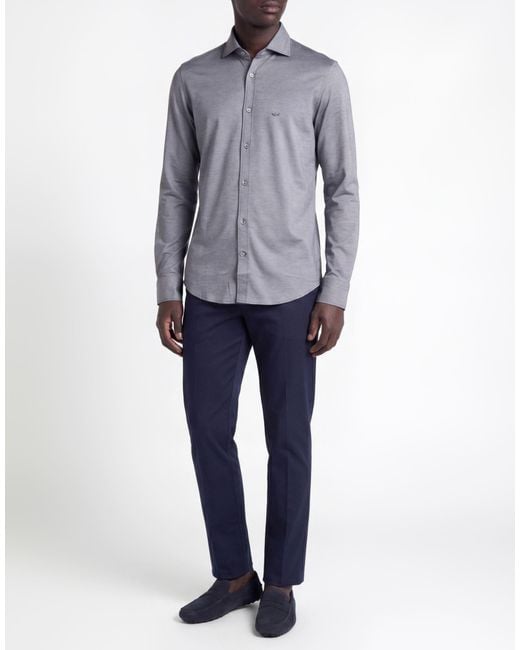Paul & Shark Blue Charcoal Shirt Cotton for men