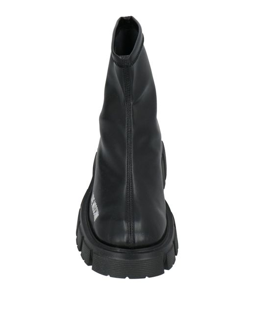 Love Moschino Black Ankle Boots Synthetisches Material