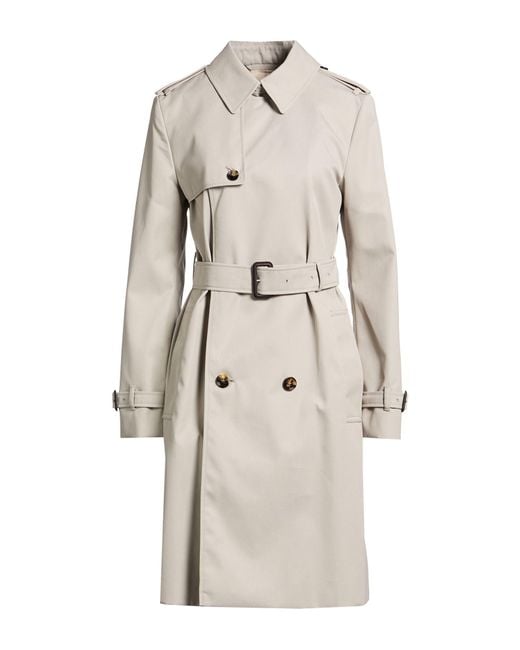 Burberry Natural Overcoat & Trench Coat Polyester, Cotton