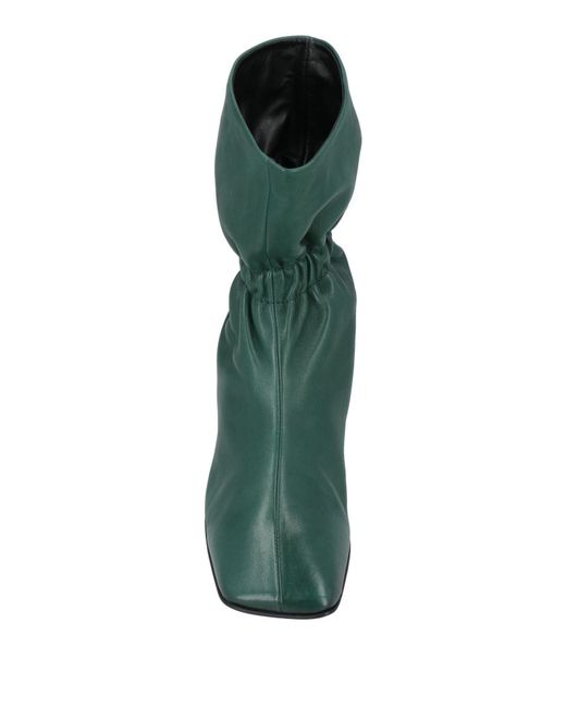 Halmanera Green Ankle Boots Soft Leather