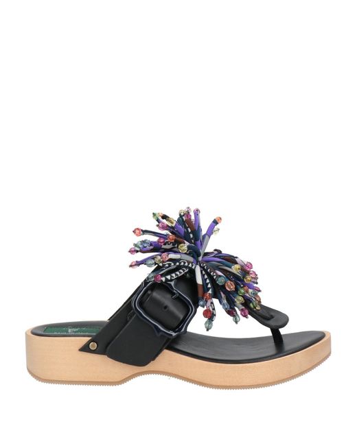 Emilio Pucci White Thong Sandal Leather