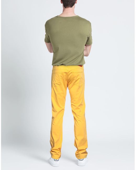 Jacob Coh?n Yellow Pants Cotton, Elastane for men