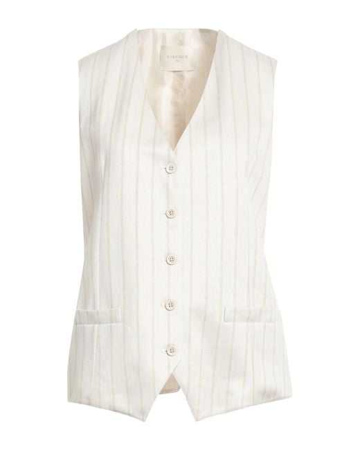 Circolo 1901 White Tailored Vest