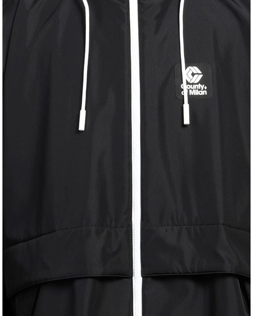 Marcelo Burlon Black Coat Polyester, Silicone for men