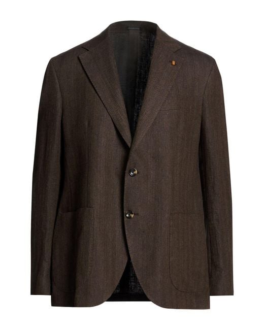 Sartoria Latorre Brown Blazer Linen for men