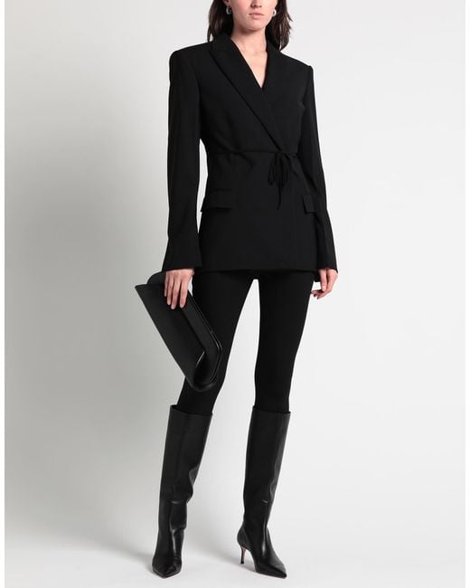 Nensi Dojaka Black Blazer Virgin Wool, Elastane