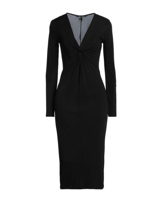 ARMANI EXCHANGE Black Midi Dress