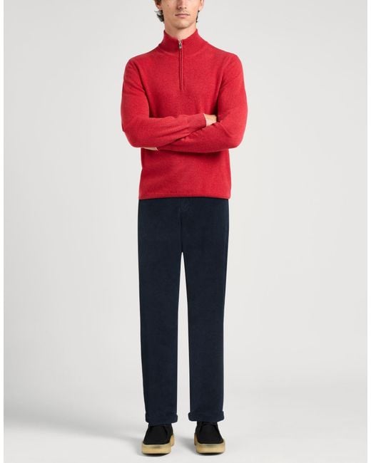 Woolrich Blue Midnight Pants Cotton, Modal, Elastane for men