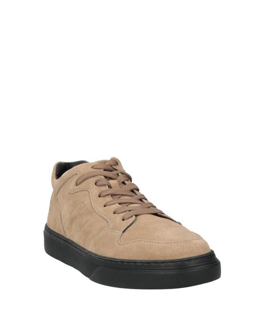 Hogan Brown Camel Sneakers Leather for men