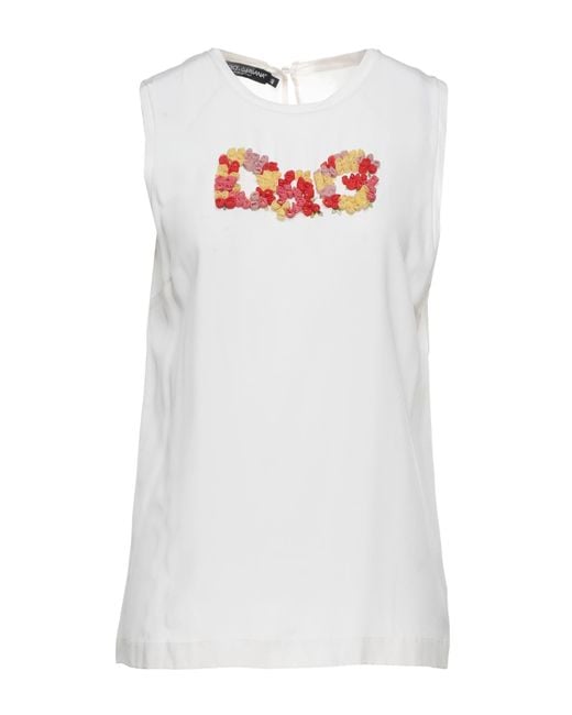 Dolce & Gabbana White Top Silk