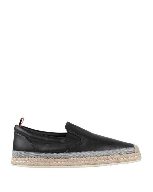 Tod's Leather Espadrilles in Black for Men | Lyst