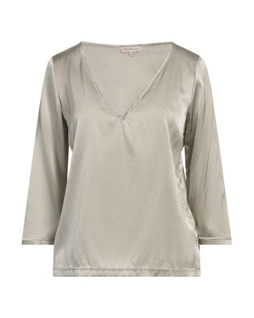 Camicettasnob White Top Silk, Elastane