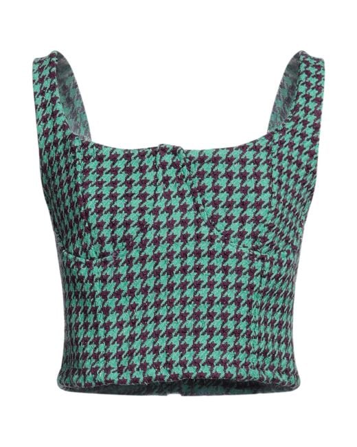 VANESSA SCOTT Green Top Polyester, Wool