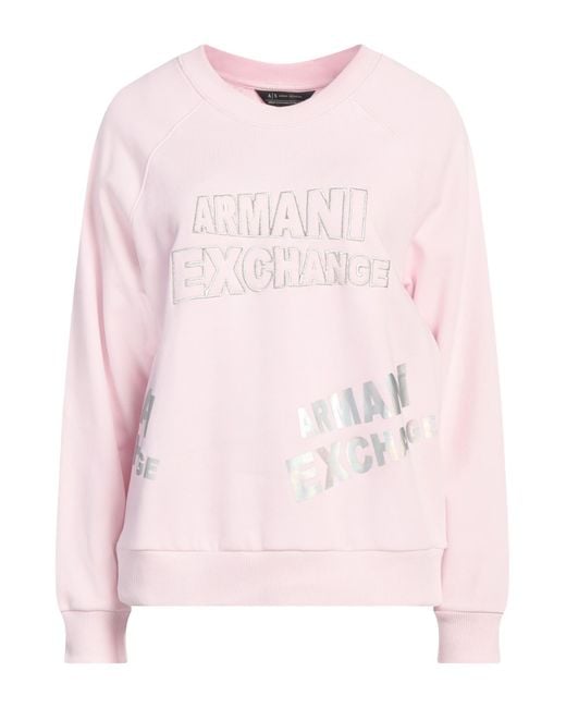 ARMANI EXCHANGE Pink Sweatshirt Cotton