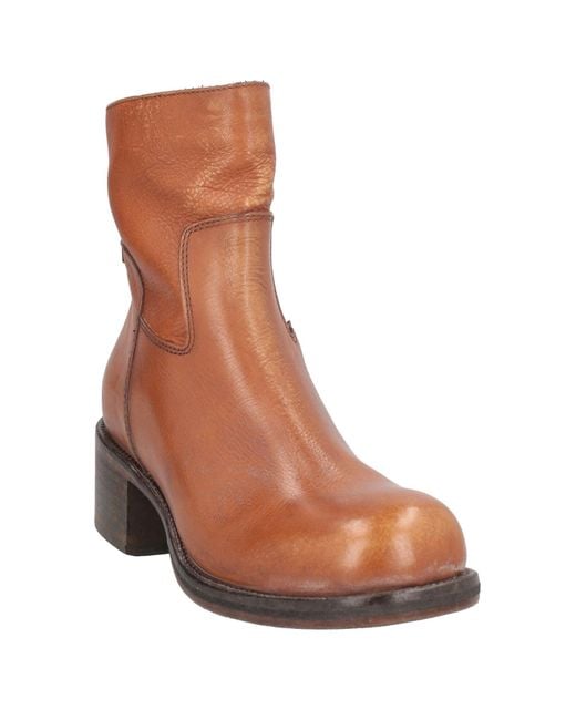 Moma Brown Ankle Boots Calfskin