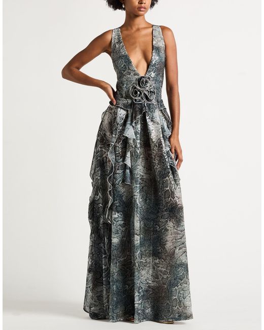Babylon White Maxi Dress Polyester