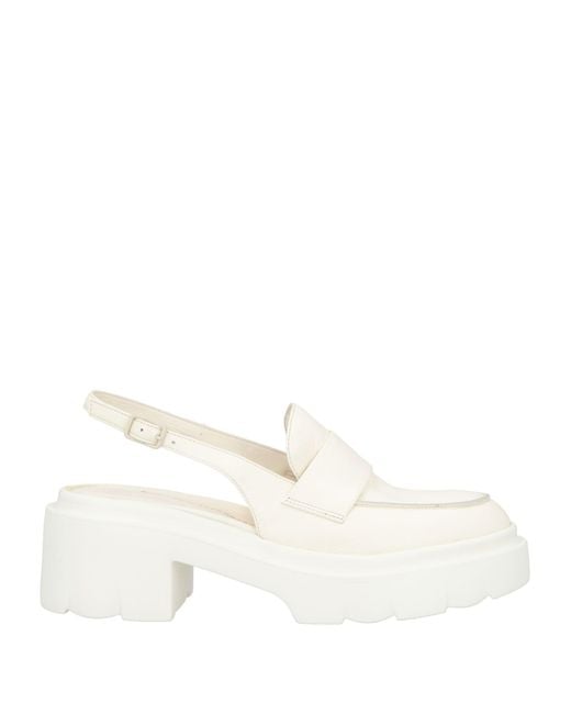 Pomme D'or Natural Ivory Pumps Leather