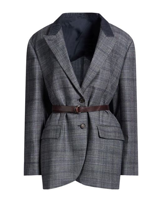 Brunello Cucinelli Gray Jacket Virgin Wool