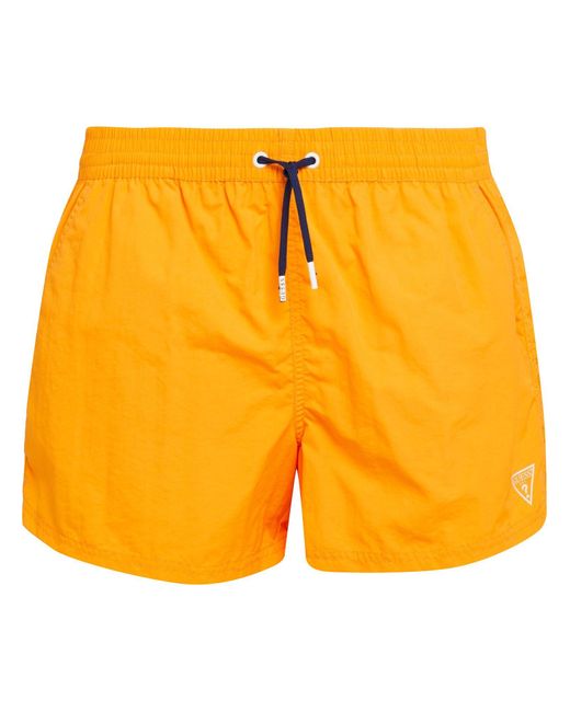 Guess Orange Swim Trunks for men