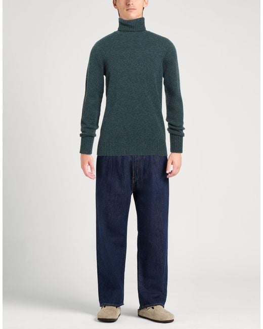 Drumohr Blue Turtleneck Lambswool for men
