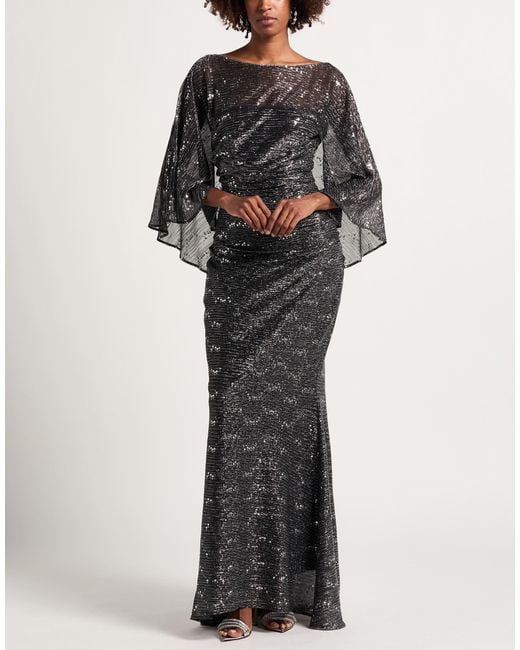 Talbot Runhof Gray Maxi Dress Polyester