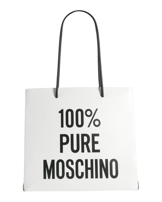 Moschino White Schultertasche