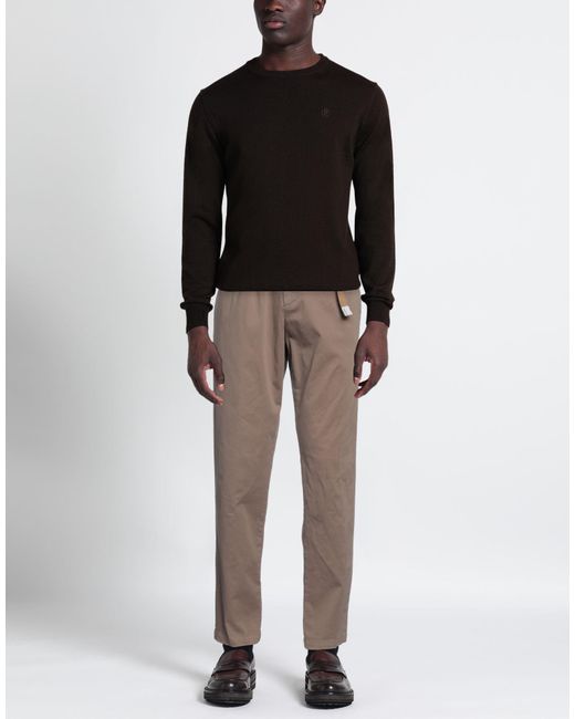 White Sand Gray Pants Cotton, Elastane for men