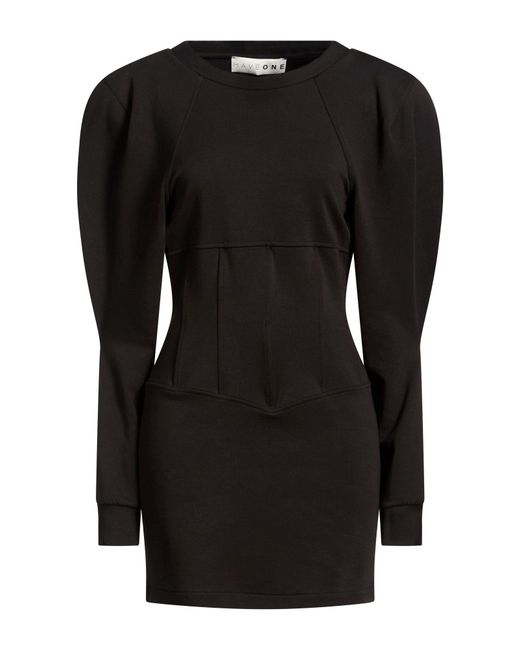 Haveone Black Mini Dress