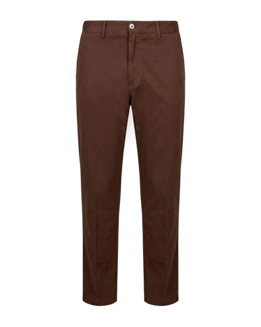Briglia 1949 Brown Chocolate Pants Cotton, Elastane for men